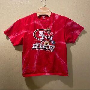 Men’s XL NFL SF San Francisco 49ers Jerry Rice Upcycled Bleached Tie Dye Shirt